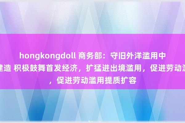 hongkongdoll 商务部：守旧外洋滥用中心城市教训建造 积极鼓舞首发经济，扩猛进出境滥用，促进劳动滥用提质扩容